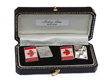 Sterling Silver Canadian Flag Cufflinks - prices reduced!