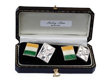 Sterling Silver Irish Flag Cufflinks - prices reduced!